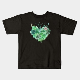 Succulent Heart Kids T-Shirt